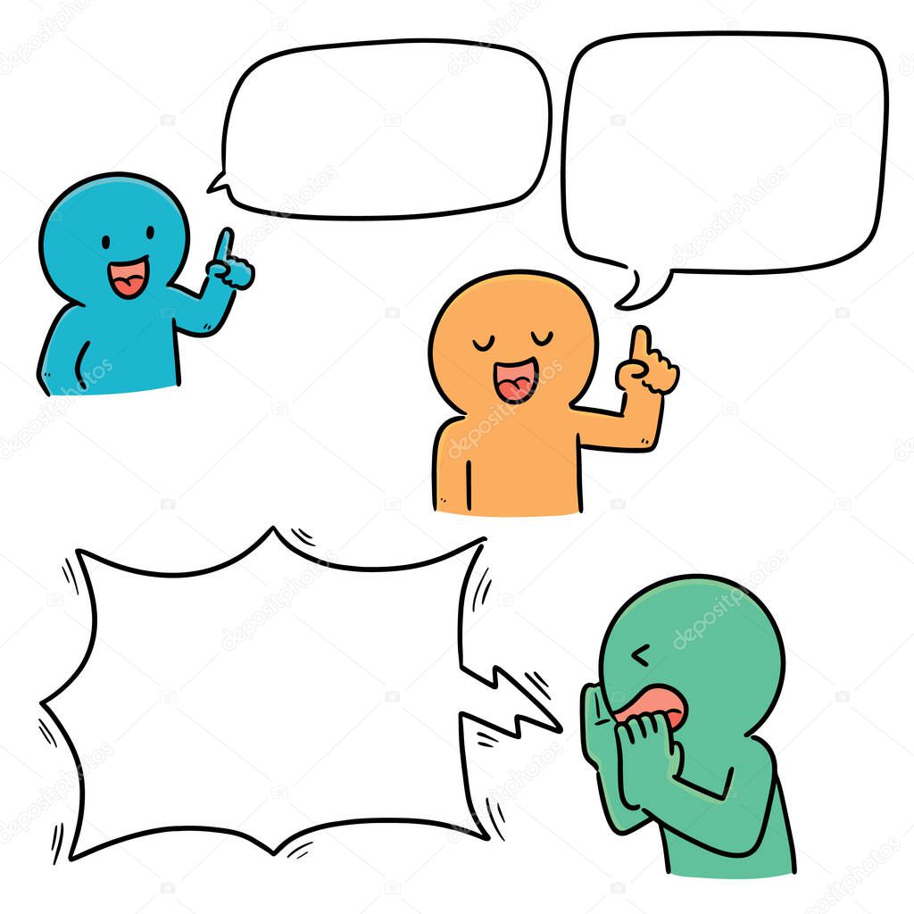 vector set of people talking