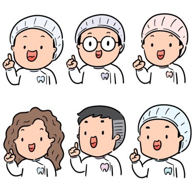 diş hekimi vektör kümesi