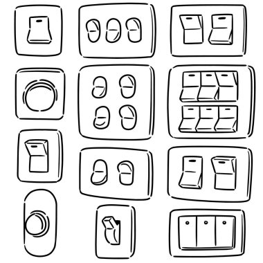 elektrik anahtarı vektör kümesi