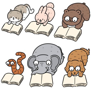 Hayvan okuma kitabının vektör kümesi