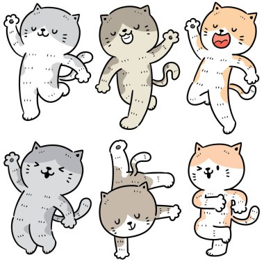 Dans eden kedinin vektör kümesi