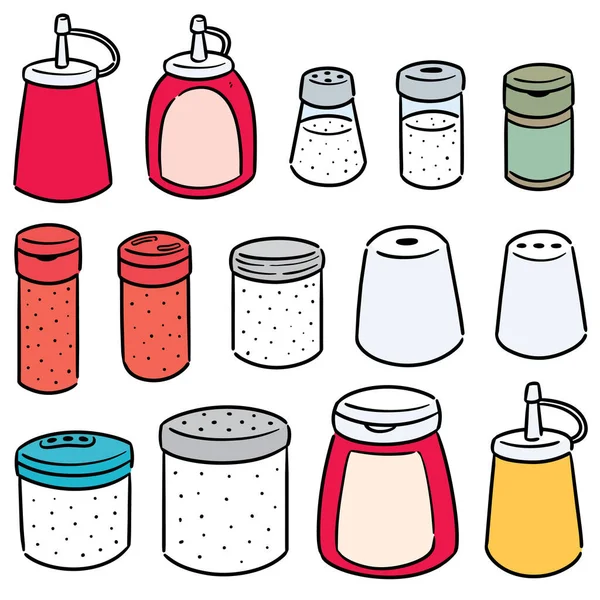 çeşni şişe vektör kümesi