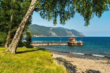 Pier on Lake Baikal clipart