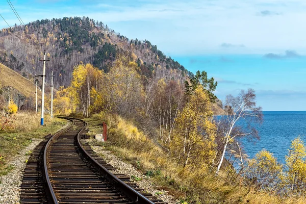 Carril Circum-Baikal Ferrocarril —  Fotos de Stock