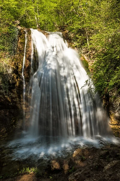 Waterfall Jur-Jur - the most affluent in Crimea