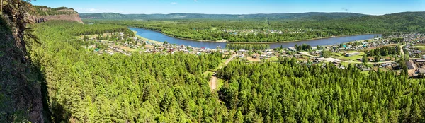 Panoramic views of the river Irkut