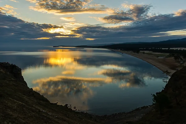 Superfície lisa do Golfo Sarayskiy — Fotografia de Stock