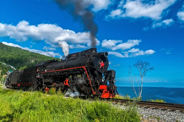 Tourist train rides in the village of old Angasolka