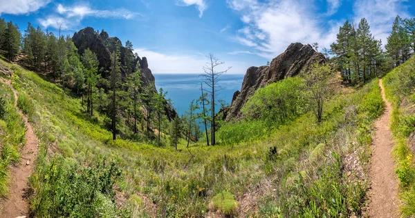 Panorama stezka na skále Skriper — Stock fotografie