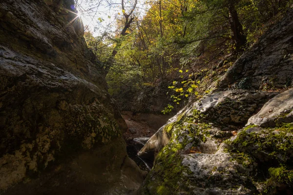Narrow Gorge Great Canyon Crimea — Stock Photo, Image