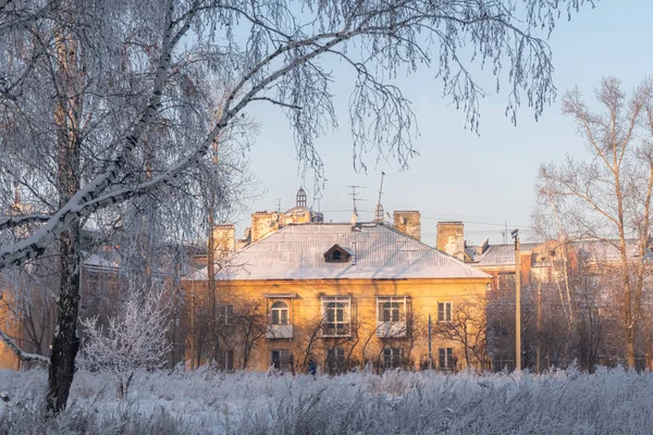 Paisaje Urbano Invierno Irkutsk —  Fotos de Stock