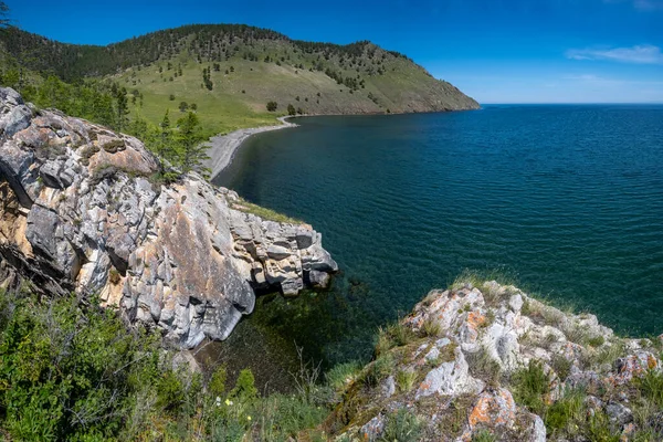 Pemandangan Pantai Tazheran Danau Baikal — Stok Foto