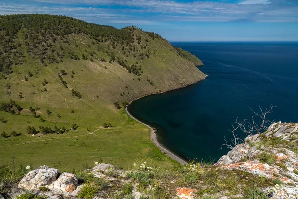 Beautiful Bay Tazheran Coast Lake Baikal — Stock Photo, Image