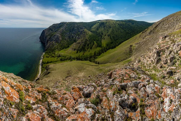 View Sagan Zaba Bay Lake Baikal — Zdjęcie stockowe