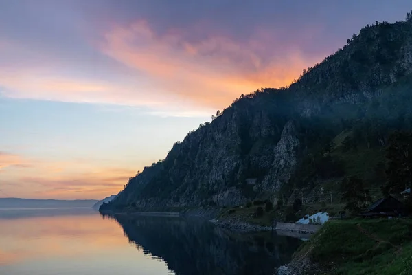 Pemandangan Sore Dari Cape Pillars Danau Baikal — Stok Foto