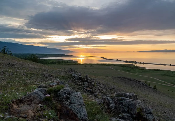 Alba Estiva Sul Lago Baikal — Foto Stock