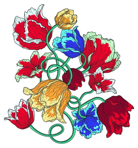 Lale hat illüstrasyon vektör.