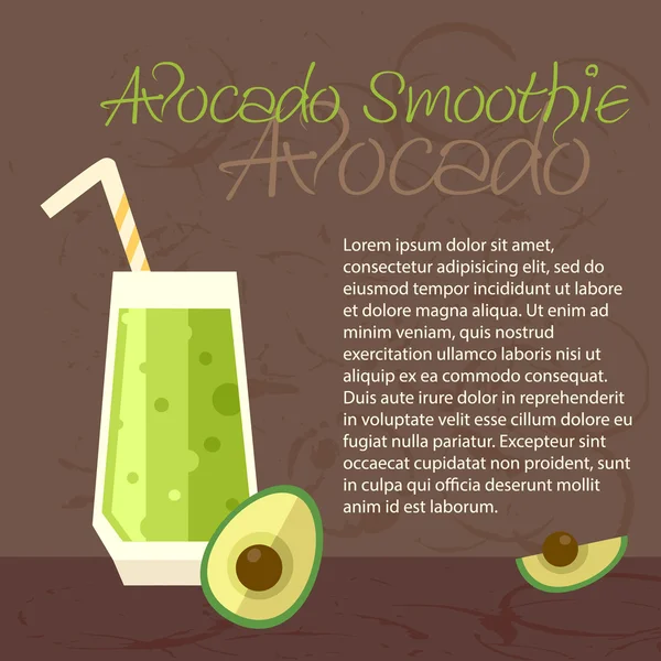Recipe of smoothie — Stock Vector