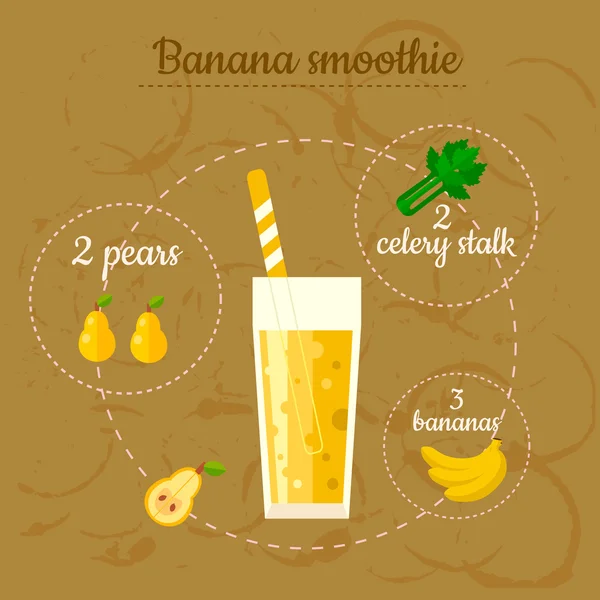 Receta de batido — Vector de stock