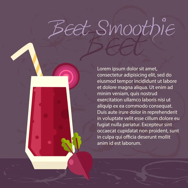 Recipe of smoothie — Stock Vector