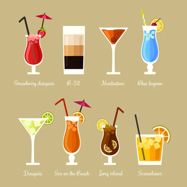 Cocktail différent — Image vectorielle