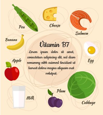 Vitamini Infographic kümesi