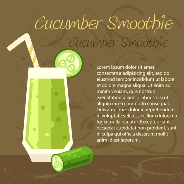 Smoothie of cucumber — Stockvector