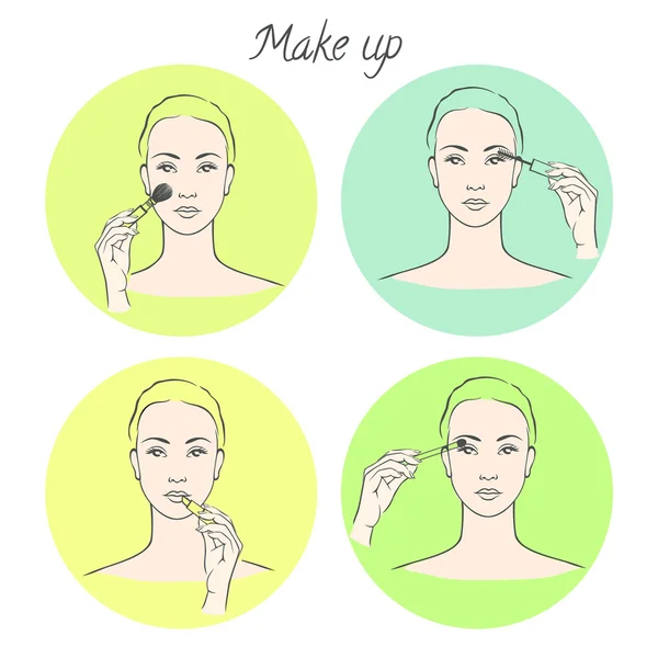 Make up face — Stock Vector