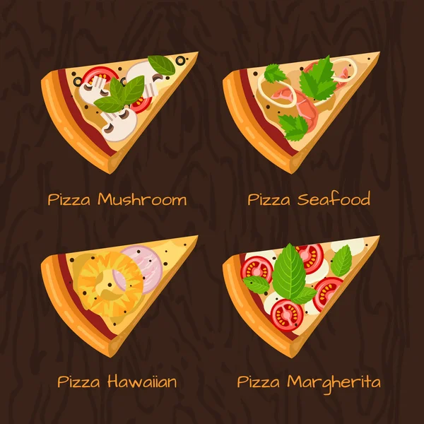 Горячая пицца — стоковый вектор
