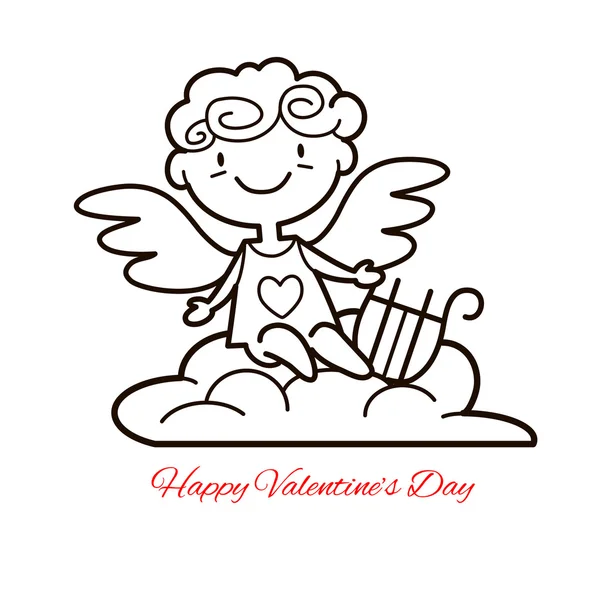 Cute cartoon cupid — Stock Vector