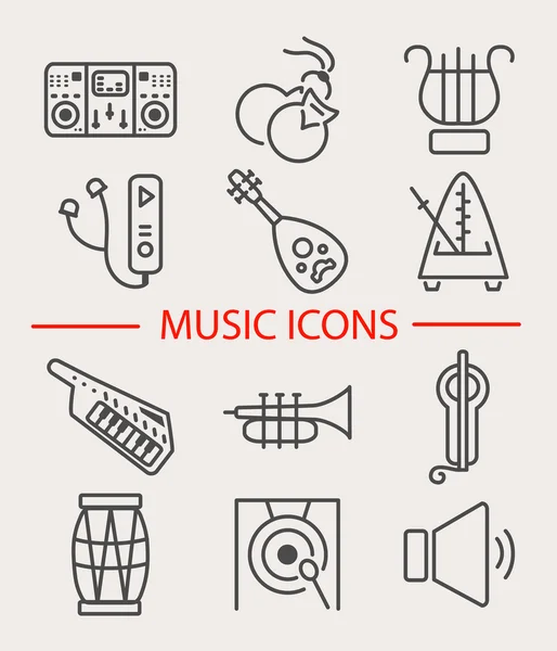Ilustração vetorial de instrumentos musicais — Vetor de Stock