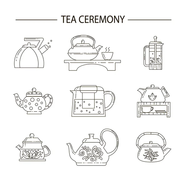 Concetto illustrazione del tea party — Vettoriale Stock