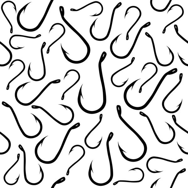 Crochets de pêche fond vectoriel sans faille . — Image vectorielle