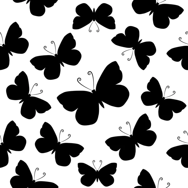 Butterflies. Seamless vector pattern. — Stock Vector