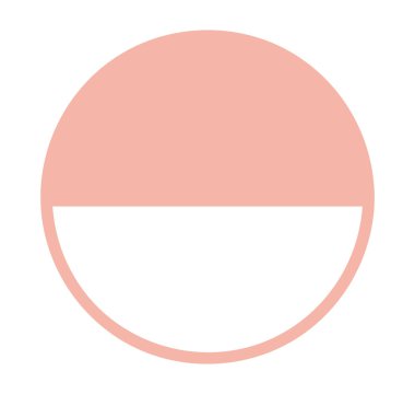 Hilal şeklinde oluşturulmuş bir simge çerçeve çizimi