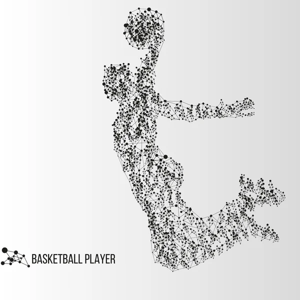 Jogador de basquete abstrato — Vetor de Stock