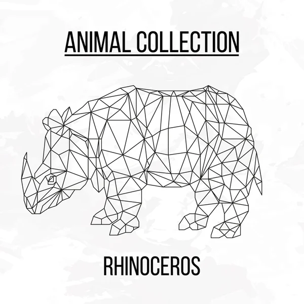 Geometryczne nosorożec streszczenie — Wektor stockowy