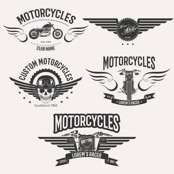 Morocycle logo zestaw — Wektor stockowy