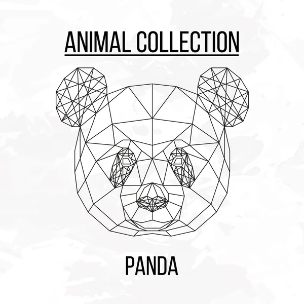 Panda geometrycznej głowa — Wektor stockowy
