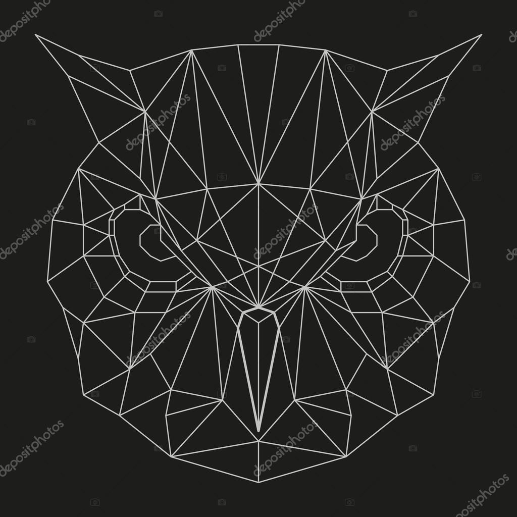 Geometric Owl Head