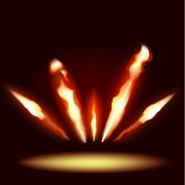 Degrade kafes yangın alevleri