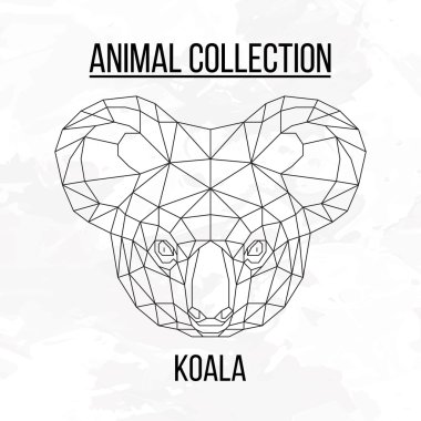 Geometrik koala kafa