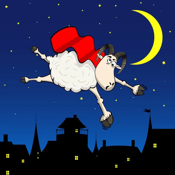 Crazy Sheep pozadí — Stockový vektor