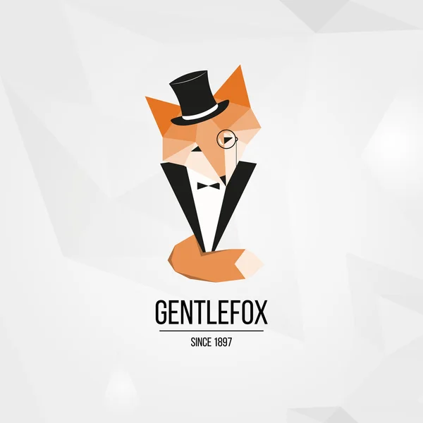 Nazik fox logo — Stok Vektör