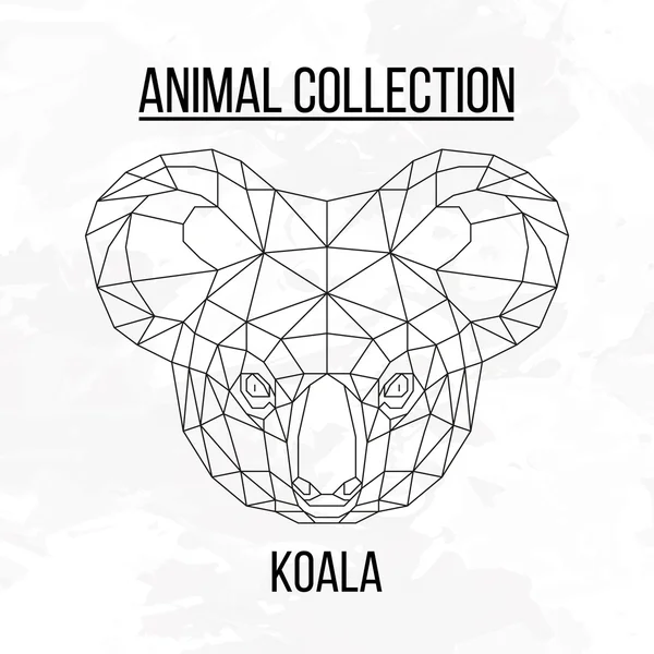 Koala geometrycznej głowa — Wektor stockowy