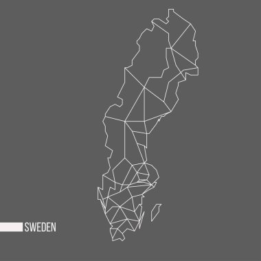 Soyut İsveç harita