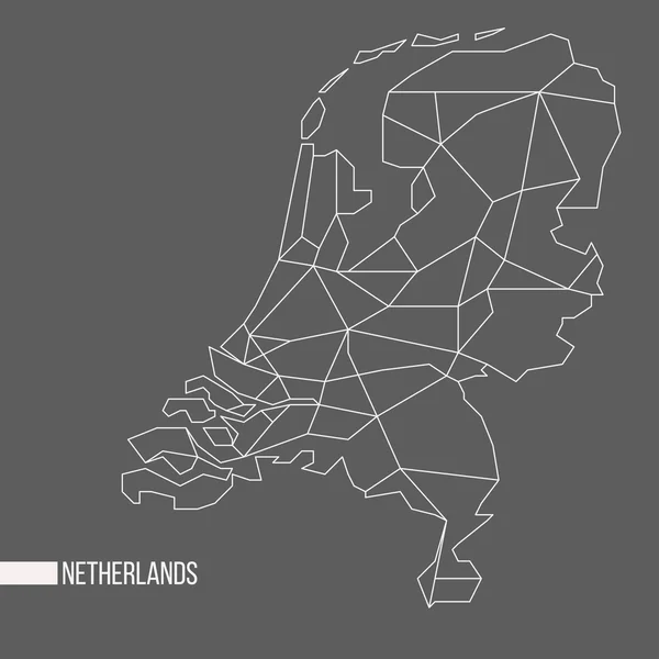 Abstrakt Nederländerna karta — Stock vektor