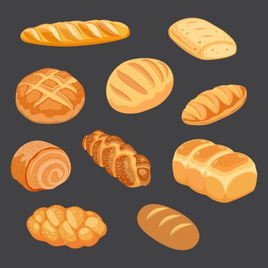 Taze pişmiş ekmek ve rulo çeşitleri