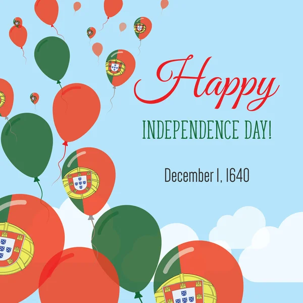 Tarjeta de felicitación plana Día de la Independencia . — Archivo Imágenes Vectoriales