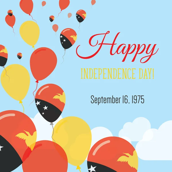 Independence Day Flat Greeting Card. — Stock Vector